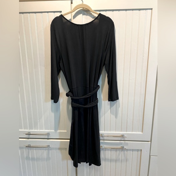 Banana Republic Black Long Sleeve Wrap Dress - L - Picture 2 of 7